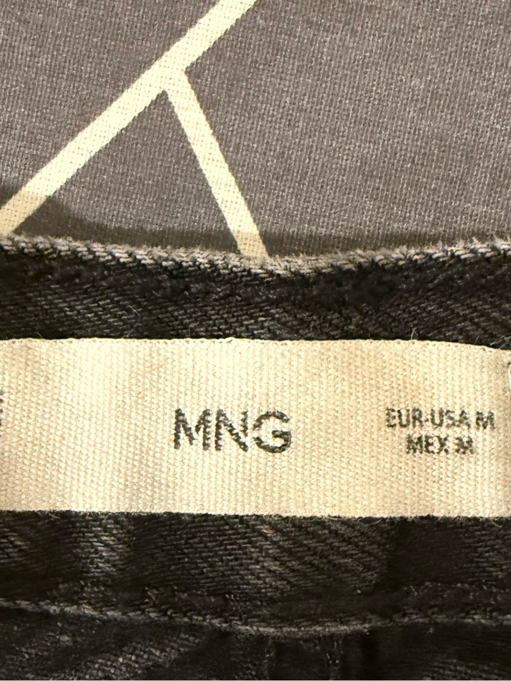NWOT Mango Black Denim Midi Skirt with Front Slit - Size Medium - Picture 2 of 3